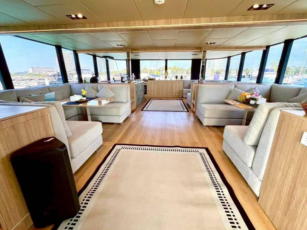 Panoramic air-conditioned saloon on Ocean Symphony